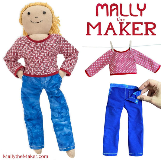 Rag Doll Pattern Mally the Maker